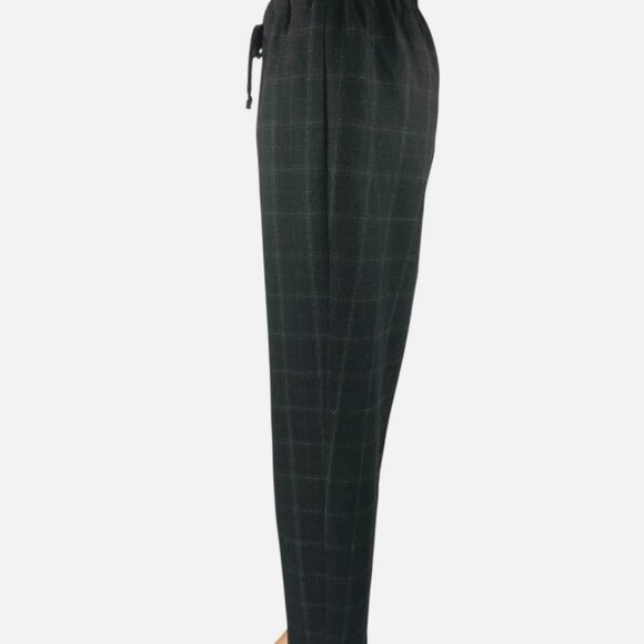 Aritzia The Group Babaton Jimmy Plaid Drawstring Pants - Size Extra Small - Picture 4 of 9